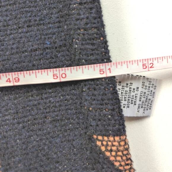 Thread & Supply Sweater Poncho Women's Size XS/S Black Aztec Cape Boho - Picture 6 of 8